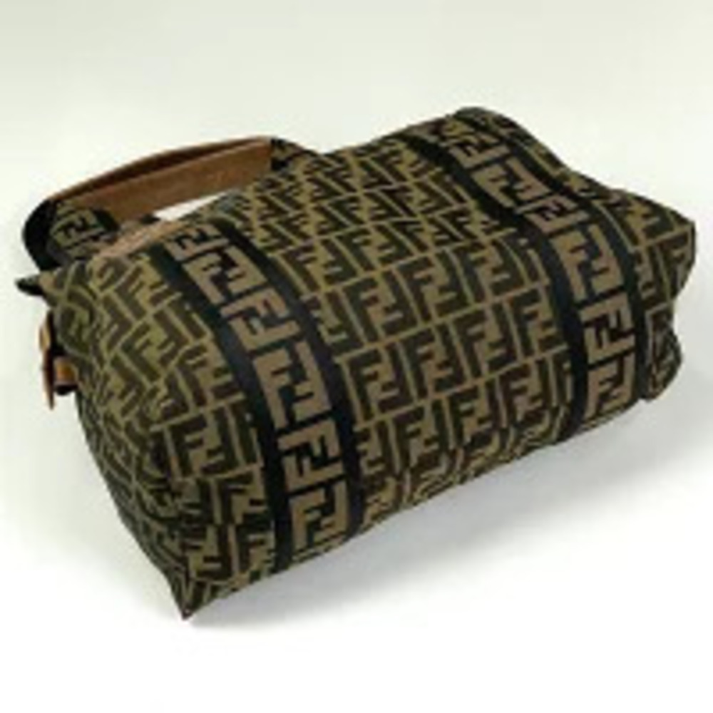 Fendi shoulder canvas handbag bag tote brown Zucca